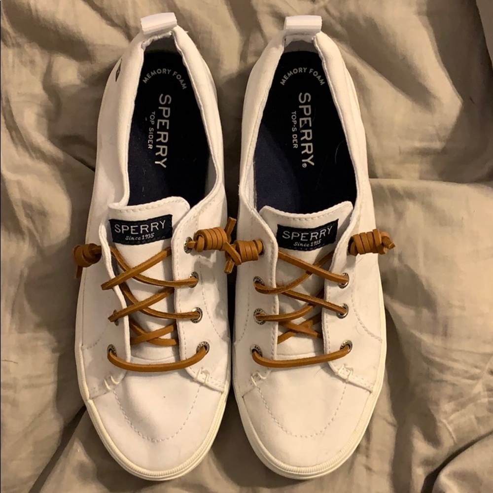 White sperry sneakers women’s 7.5